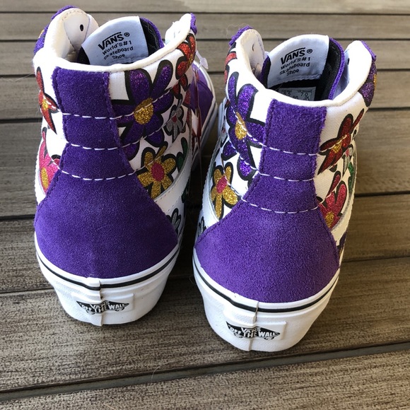 🌴🔆VANS- HI TOPS PLATFORM GLITTER DAISIES🔆🌴 - Picture 9 of 11